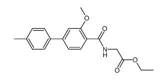[(3-Methoxy-4'-methyl-biphenyl-4-carbonyl)-amino]-acetic acid ethyl ester结构式