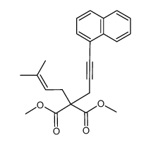 dimethyl 2-(3-methylbut-2-enyl)-2-(3-(naphthalen-1-yl)prop-2-ynyl)malonate Structure