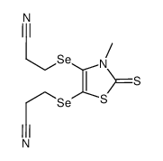 4,5-bis(2'-cyanoethylseleno)-N-methyl-1,3-thiazoline-2-thione结构式