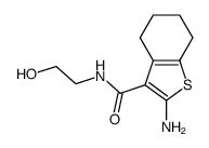 2-amino-N-(2-hydroxyethyl)-4,5,6,7-tetrahydrobenzo[b]thiophene-3-carboxamide Structure