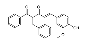 (E)-2-benzyl-5-(4-hydroxy-3-methoxyphenyl)-1-phenylpent-4-ene-1,3-dione Structure
