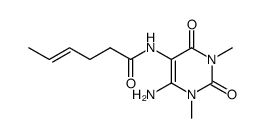 4-Hexenamide,N-(6-amino-1,2,3,4-tetrahydro-1,3-dimethyl-2,4-dioxo-5-pyrimidinyl)-结构式