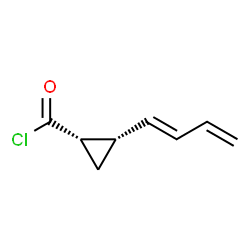 Cyclopropanecarbonyl chloride, 2-(1,3-butadienyl)-, [1alpha,2alpha(E)]- (9CI)结构式