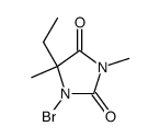 5-ethyl-1-bromo-3,5-dimethyl-imidazolidine-2,4-dione结构式