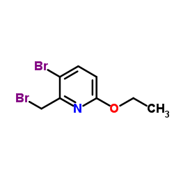 3-Bromo-2-(bromomethyl)-6-ethoxypyridine结构式
