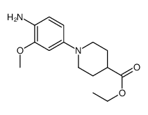 Ethyl 1-(4-amino-3-methoxyphenyl)-4-piperidinecarboxylate Structure