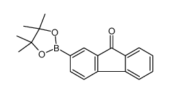 2-(4,4,5,5-tetramethyl-1,3,2-dioxaborolan-2-yl)fluoren-9-one结构式