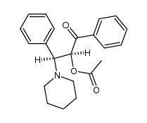 (2RS,3RS)-2-acetoxy-1,3-diphenyl-3-piperidino-propan-1-one Structure