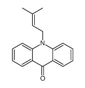 10-(3-methylbut-2-enyl)acridin-9-one结构式