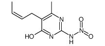 N-(5-but-2-enyl-6-methyl-4-oxo-1H-pyrimidin-2-yl)nitramide结构式
