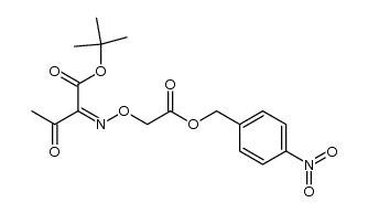 tert-butyl (Z)-2-p-nitrobenzyloxycarbonylmethoxyimino-3-oxobutyrate结构式
