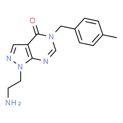 1-(2-Aminoethyl)-5-(4-methylbenzyl)-1,5-dihydro-4H-pyrazolo[3,4-d]pyrimidin-4-one结构式