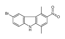 6-bromo-1,4-dimethyl-3-nitro-9H-carbazole结构式