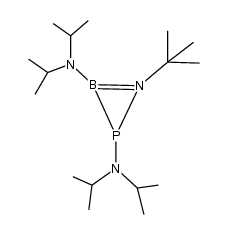 1-tert-butyl-2,3-bis(di-isopropylamino)-1,2,3-azaphosphaboriridine Structure