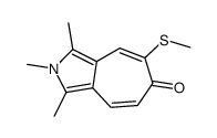 1,2,3-trimethyl-5-methylsulfanylcyclohepta[c]pyrrol-6-one结构式
