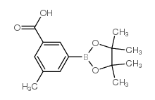 3-Methyl-5-(4,4,5,5-tetramethyl-1,3,2-dioxaborolan-2-yl)benzoic acid Structure