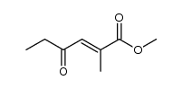 (E)-Methyl 2-methyl-4-oxo-2-hexenoate结构式