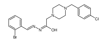 N'-[(E)-(2-Bromophenyl)methylene]-2-[4-(4-chlorobenzyl)-1-piperaz inyl]acetohydrazide Structure