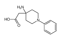 2-(4-氨基-1-苯基哌啶-4-基)乙酸结构式