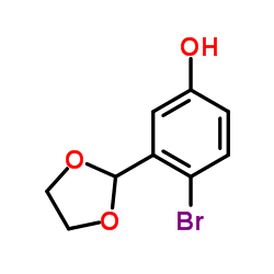 4-Bromo-3-(1,3-dioxolan-2-yl)phenol structure