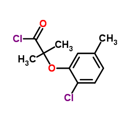 2-(2-Chloro-5-methylphenoxy)-2-methylpropanoyl chloride Structure