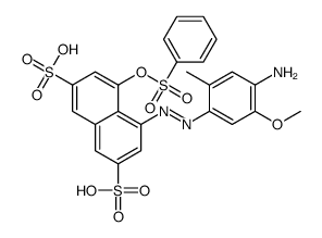 4-[(4-amino-5-methoxy-o-tolyl)azo]-5-[(phenylsulphonyl)oxy]naphthalene-2,7-disulphonic acid Structure