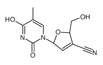 (2S,5R)-2-(hydroxymethyl)-5-(5-methyl-2,4-dioxopyrimidin-1-yl)-2,5-dihydrofuran-3-carbonitrile Structure