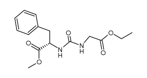 (S)-N-(ethoxycarbonylmethyl)-N'-(methoxycarbonyl-2-phenylethyl)urea结构式