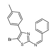 (E)-N-[5-bromo-4-(4-methylphenyl)-1,3-thiazol-2-yl]-1-phenylmethanimine结构式