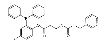 N-(benzyloxycarbonyl)-β-alanine 2-(diphenylphosphanyl)-4-fluorophenyl ester Structure