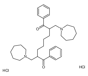 2,7-bis(azepan-1-ylmethyl)-1,8-diphenyloctane-1,8-dione,dihydrochloride结构式