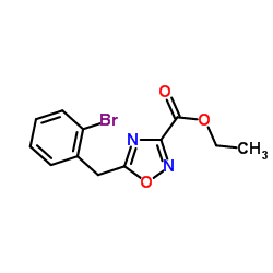 Ethyl 5-(2-bromobenzyl)-1,2,4-oxadiazole-3-carboxylate Structure