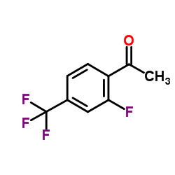 2-氟-4-(三氟甲基)苯乙酮结构式