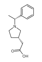 (3S)-1-[(R)-1-phenylethyl]pyrrolidine-3-acetic acid结构式