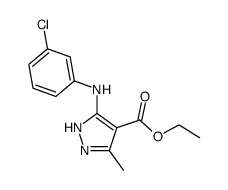 5-(3-Chloro-phenylamino)-3-methyl-1H-pyrazole-4-carboxylic acid ethyl ester结构式