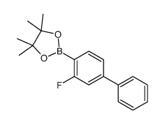 2-(2-fluoro-4-phenylphenyl)-4,4,5,5-tetramethyl-1,3,2-dioxaborolane结构式