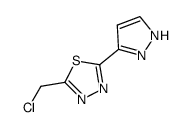 2-(chloromethyl)-5-(1H-pyrazol-5-yl)-1,3,4-thiadiazole Structure