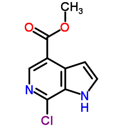 Methyl 7-chloro-1H-pyrrolo[2,3-c]pyridine-4-carboxylate结构式