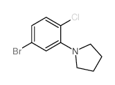 1-(5-溴-2-氯苯基)吡咯烷结构式