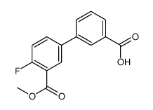 3-(4-fluoro-3-methoxycarbonylphenyl)benzoic acid结构式