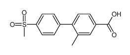 3-methyl-4-(4-methylsulfonylphenyl)benzoic acid Structure