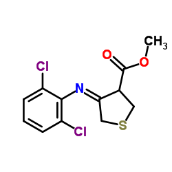 4-[(2,6-Dichlorophenyl)imino]tetrahydro-3-thiophenecarboxylic Acid Methyl Ester structure