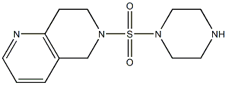 1,6-Naphthyridine, 5,6,7,8-tetrahydro-6-(1-piperazinylsulfonyl)-结构式