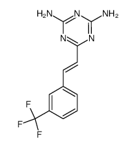 2,4-diamino--6-<2-(3-trifluoromethylphenyl)ethenyl>-1,3,5-triazine结构式