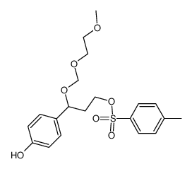 1-(4-hydroxyphenyl)-1-(((methoxyethoxy)methyl)oxy)-3-(((4-methylphenyl)sulfonyl)oxy)propane结构式