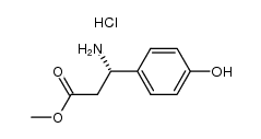 (S)-3-氨基-3-(4-羟基苯基)丙酸甲酯盐酸盐结构式