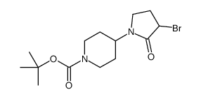 tert-butyl 4-(3-bromo-2-oxopyrrolidin-1-yl)piperidine-1-carboxylate Structure