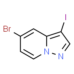5-溴-3-碘吡唑并[1,5-a]吡啶结构式