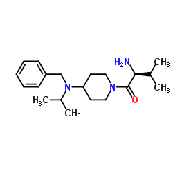 (2S)-2-Amino-1-{4-[benzyl(isopropyl)amino]-1-piperidinyl}-3-methyl-1-butanone Structure