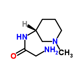 N-[(3R)-1-Methyl-3-piperidinyl]glycinamide结构式